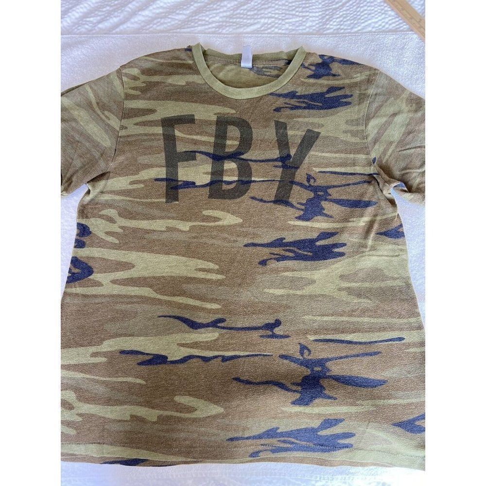 Alternative earth  Camo women's short sleeve shirt FBY logo